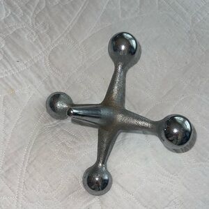 Vintage Silver Tone Metal Jack Display Piece